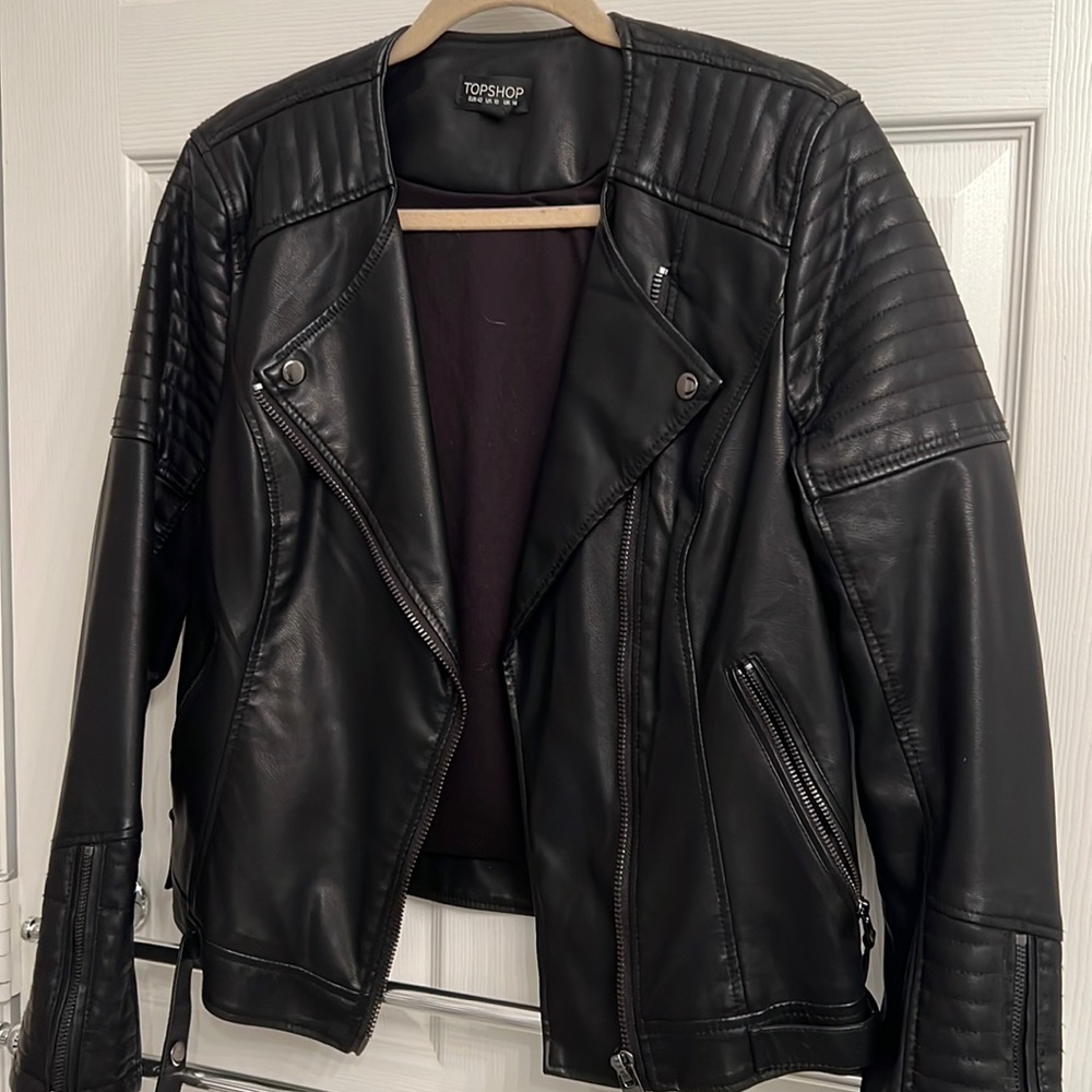 Top Shop faux leather jacket